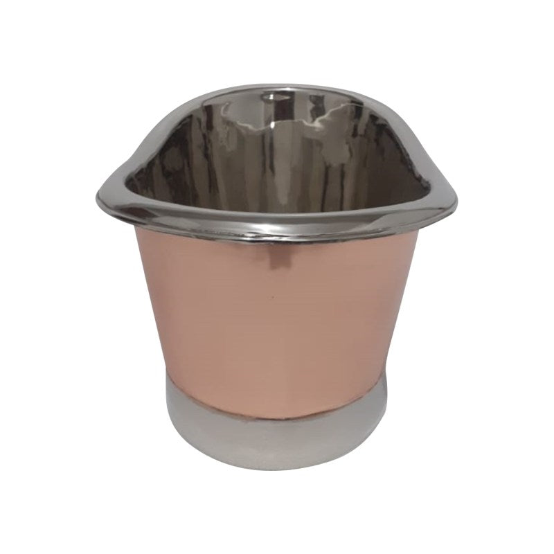 Coppersmith Creations Copper Tub Style Basin Nickel Inside & on Base Copper Outside Straight Base