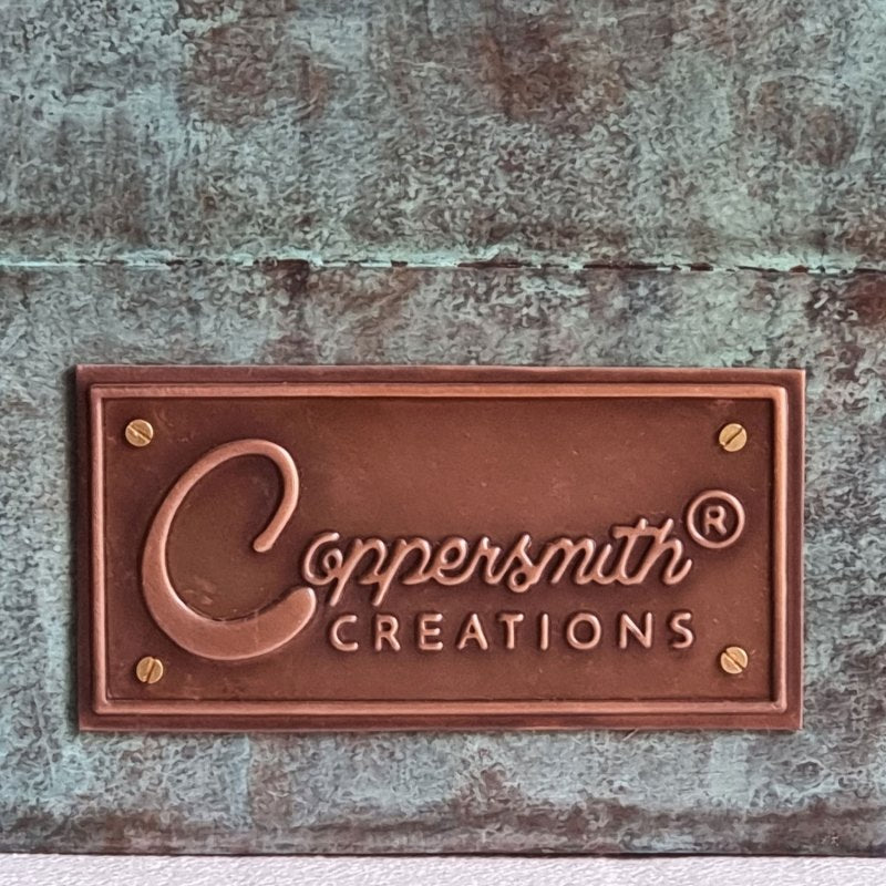 Coppersmith Creations Copper Bathtub - Copper Interior & Blue Green Patina Exterior Finish