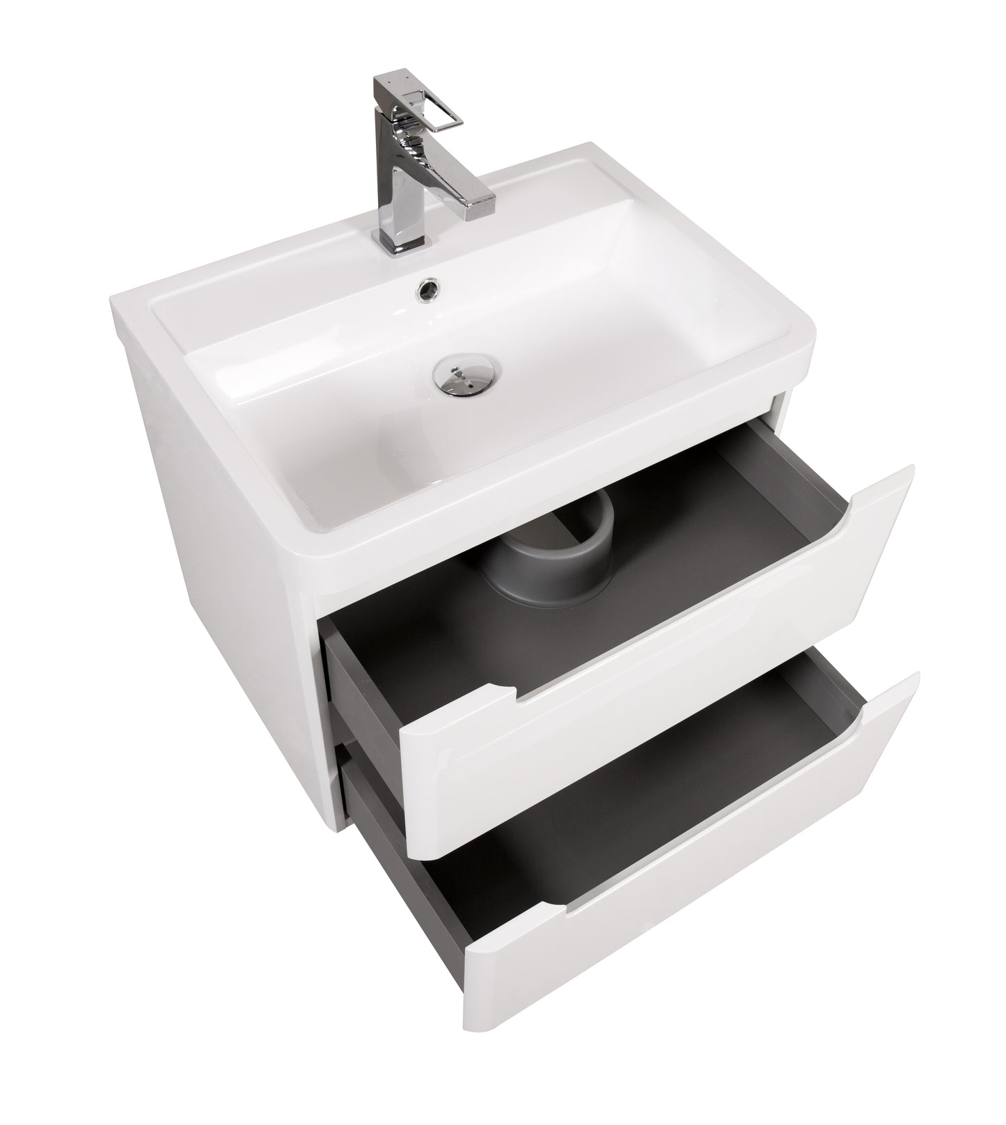Tailored Bathrooms Monza 600mm Wall Hung Vanity Unity & Basin | Sleek Storage with a Modern Edge