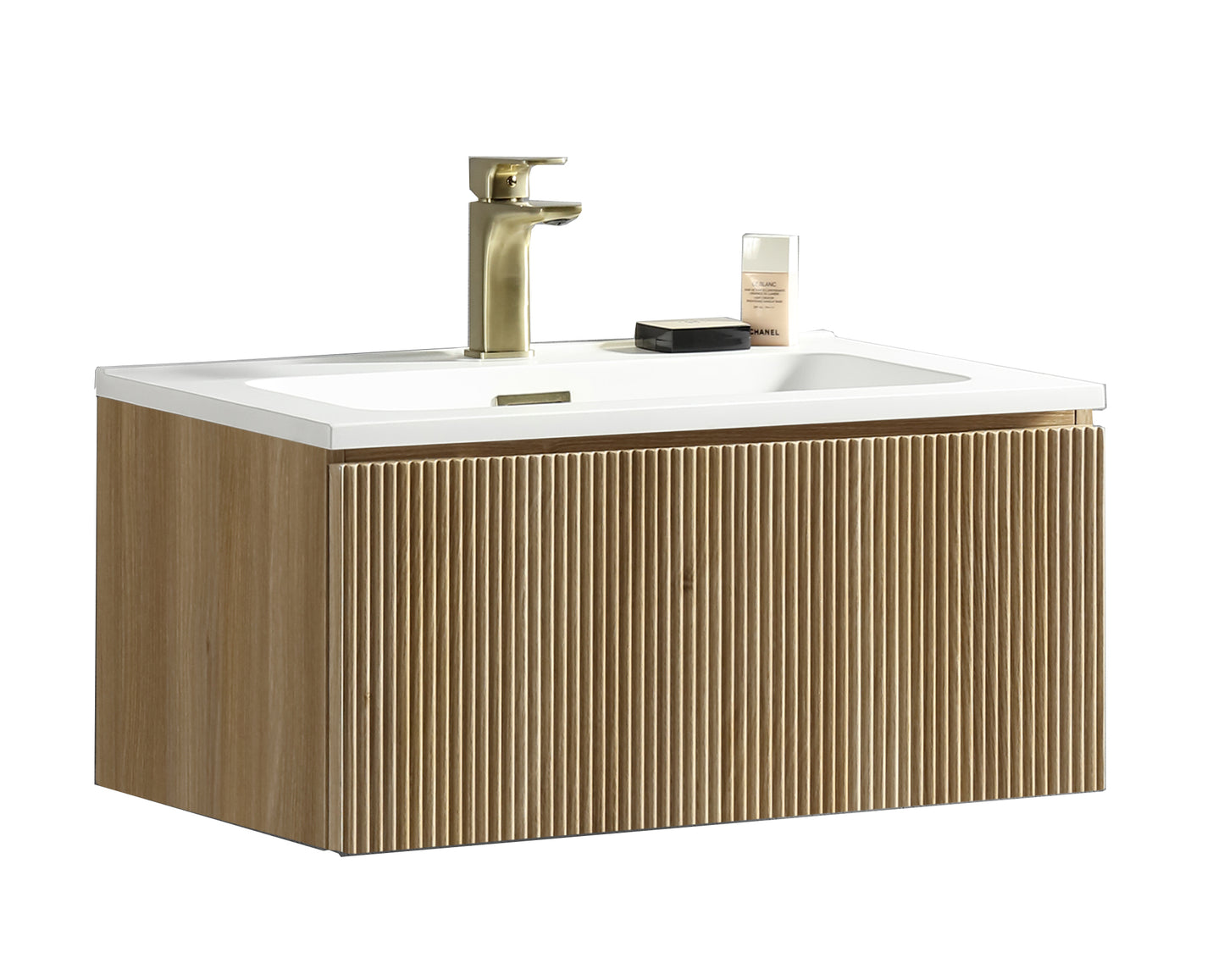 Tailored Bathrooms Flauto 800mm Wall Hung Vanity & Matte Basin
