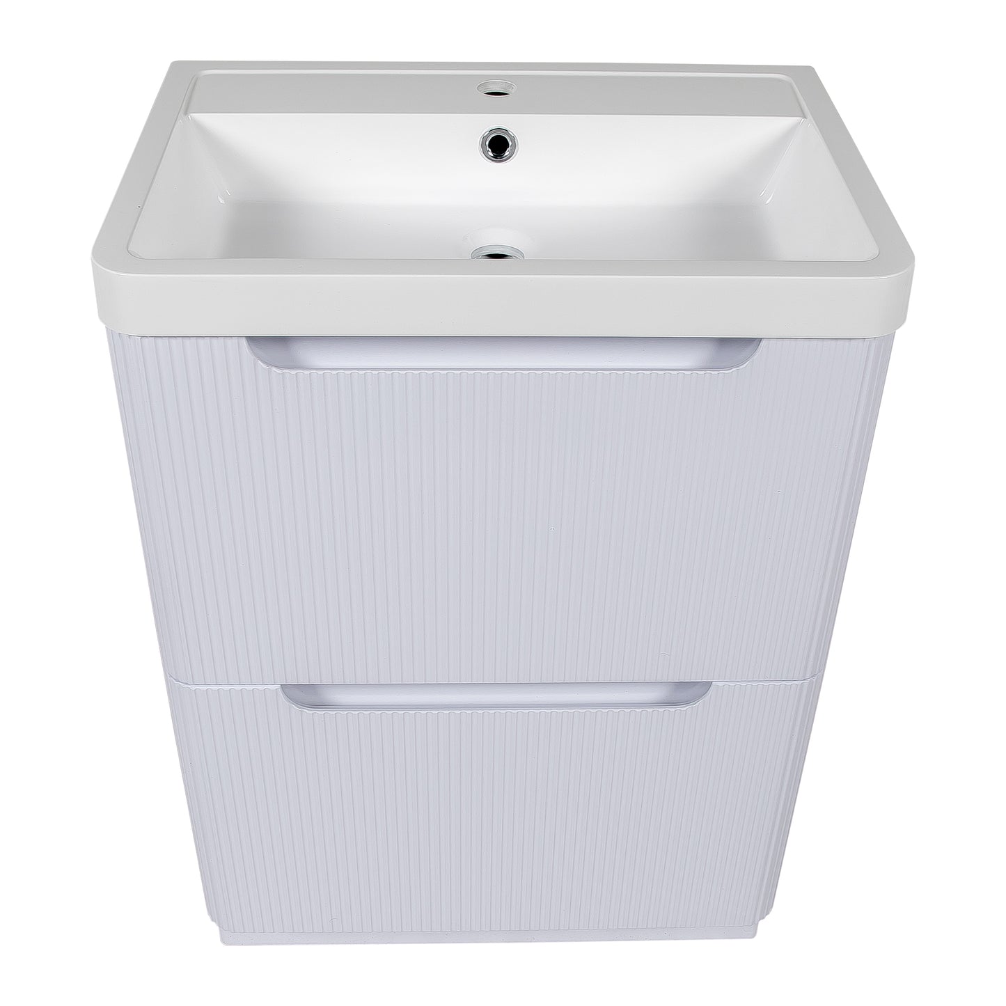Tailored Bathrooms Monza 600mm Fluted Vanity Unit & Basin | Floor Standing