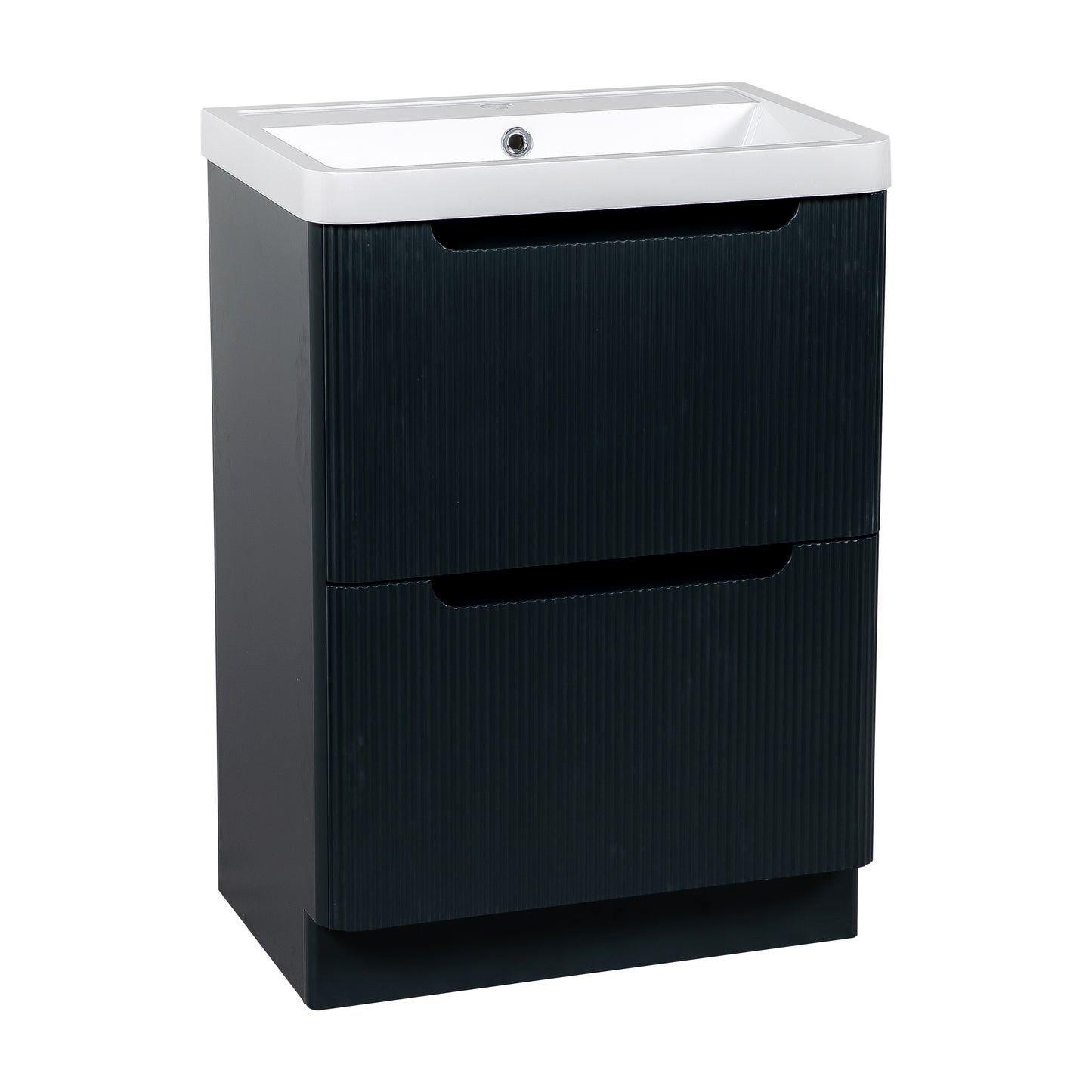Tailored Bathrooms Monza 600mm Fluted Vanity Unit & Basin | Floor Standing