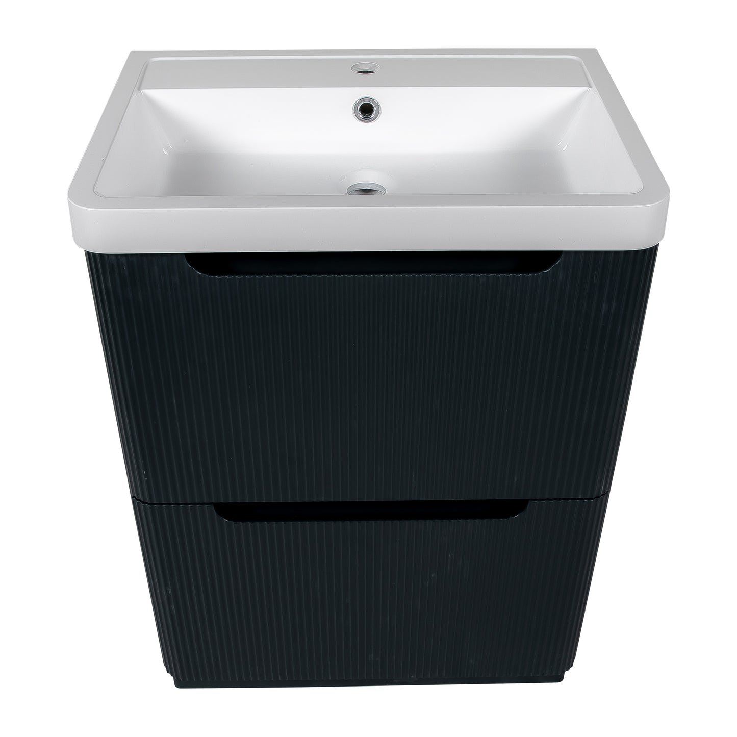Tailored Bathrooms Monza 600mm Fluted Vanity Unit & Basin | Floor Standing