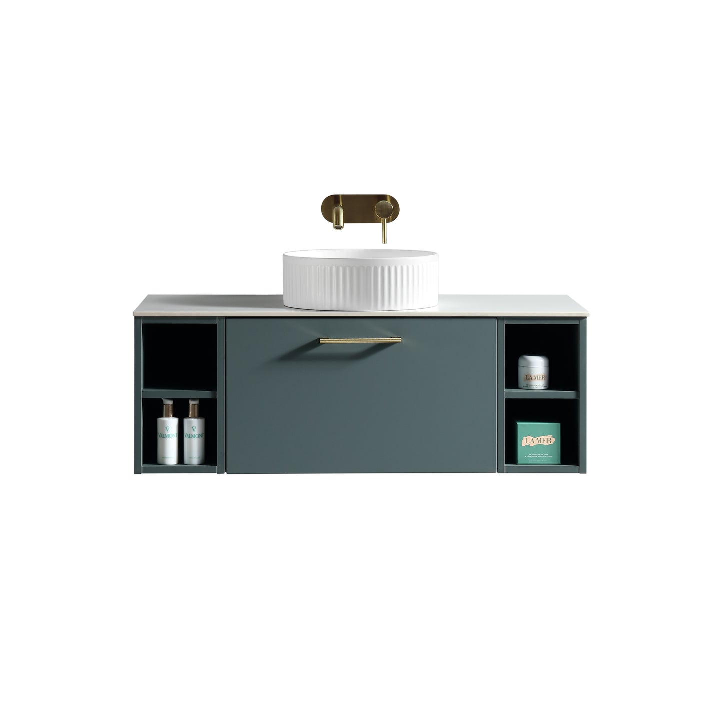 Tailored Bathrooms Piatta 1000mm Wall Hung Vanity with 2 Side Storage Units & Sintered Stone Counter Top