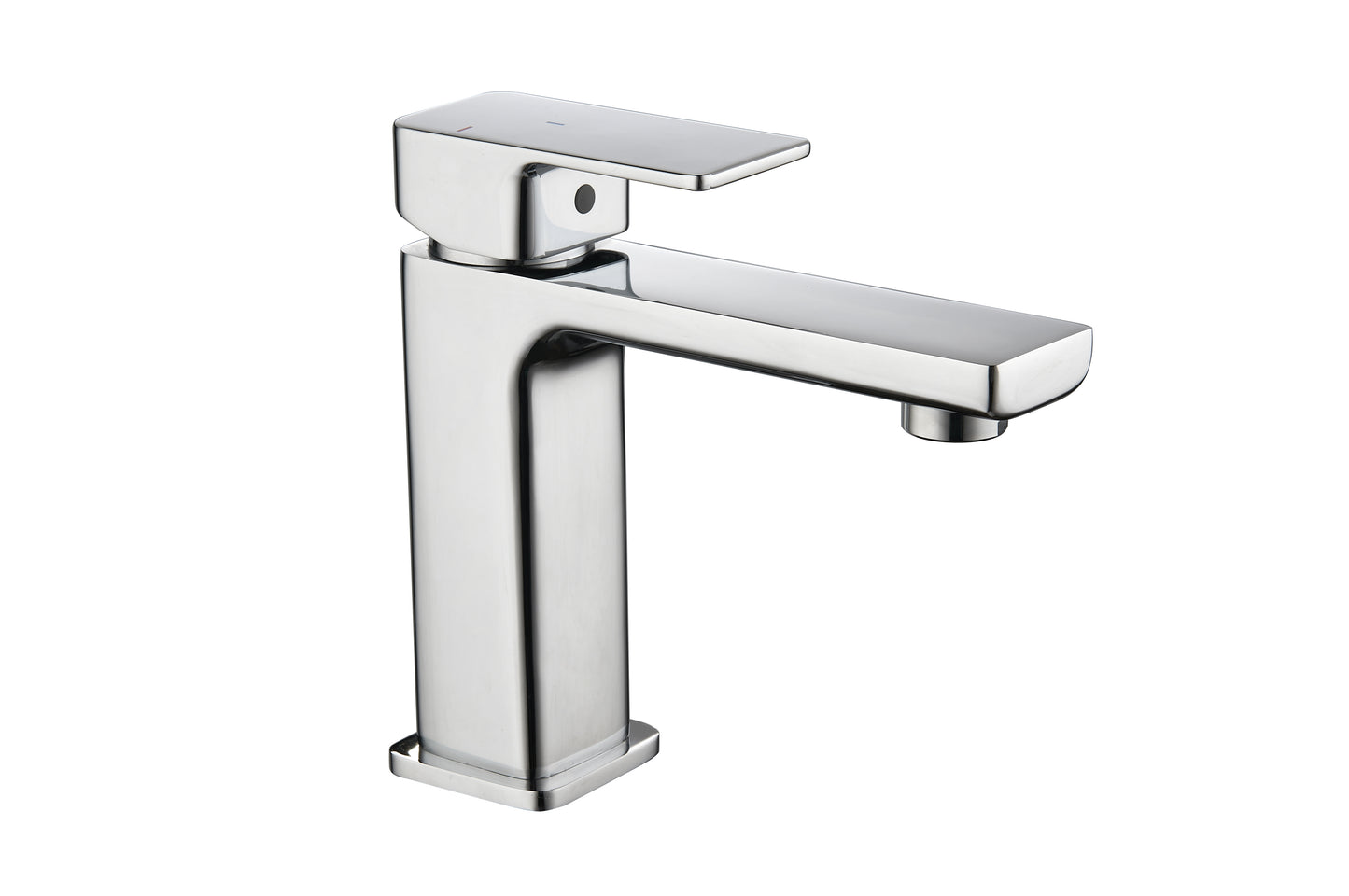 Tailored Bathrooms Quadrado Square ECO Control / Cold Water Start Basin Mixer – Brushed Brass, Chrome, or Black