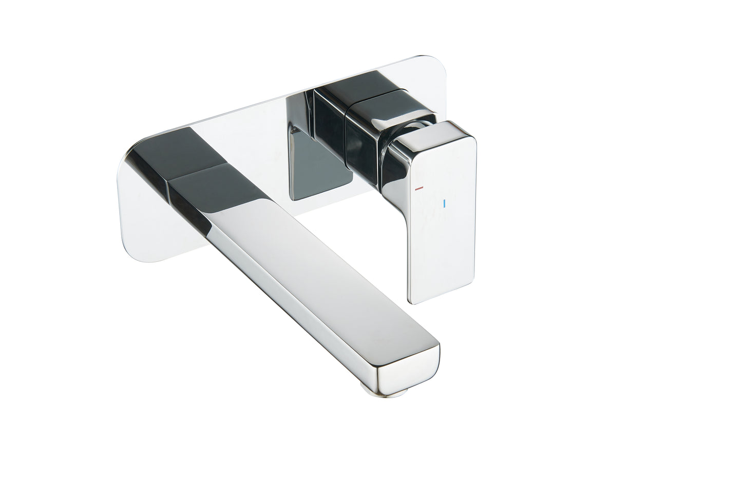 Tailored Bathrooms Quadrado Square Wall Mounted ECO Control / Cold Water Start Basin Mixer – Brushed Brass, Chrome, or Black