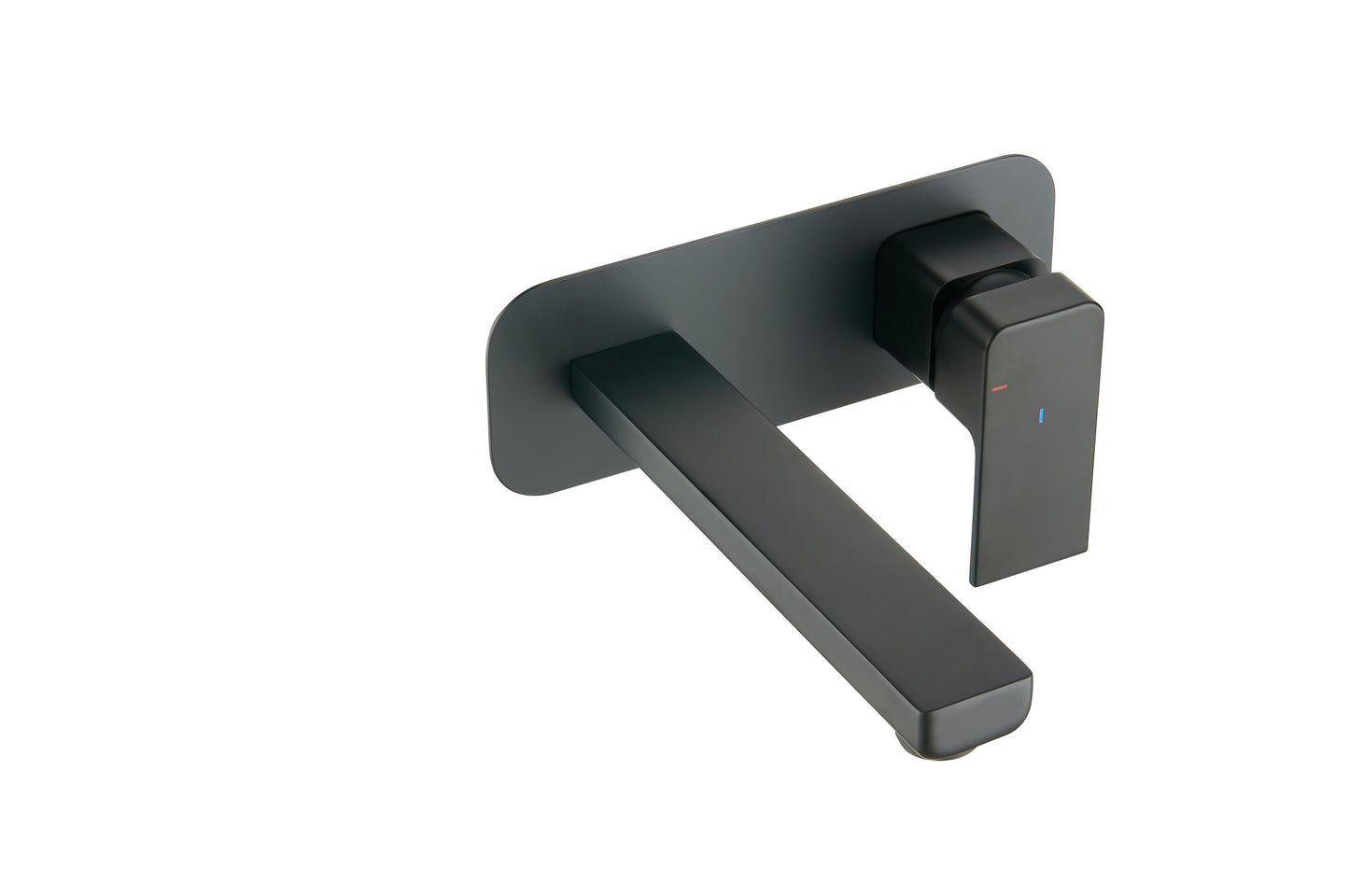 Tailored Bathrooms Quadrado Square Wall Mounted ECO Control / Cold Water Start Basin Mixer – Brushed Brass, Chrome, or Black