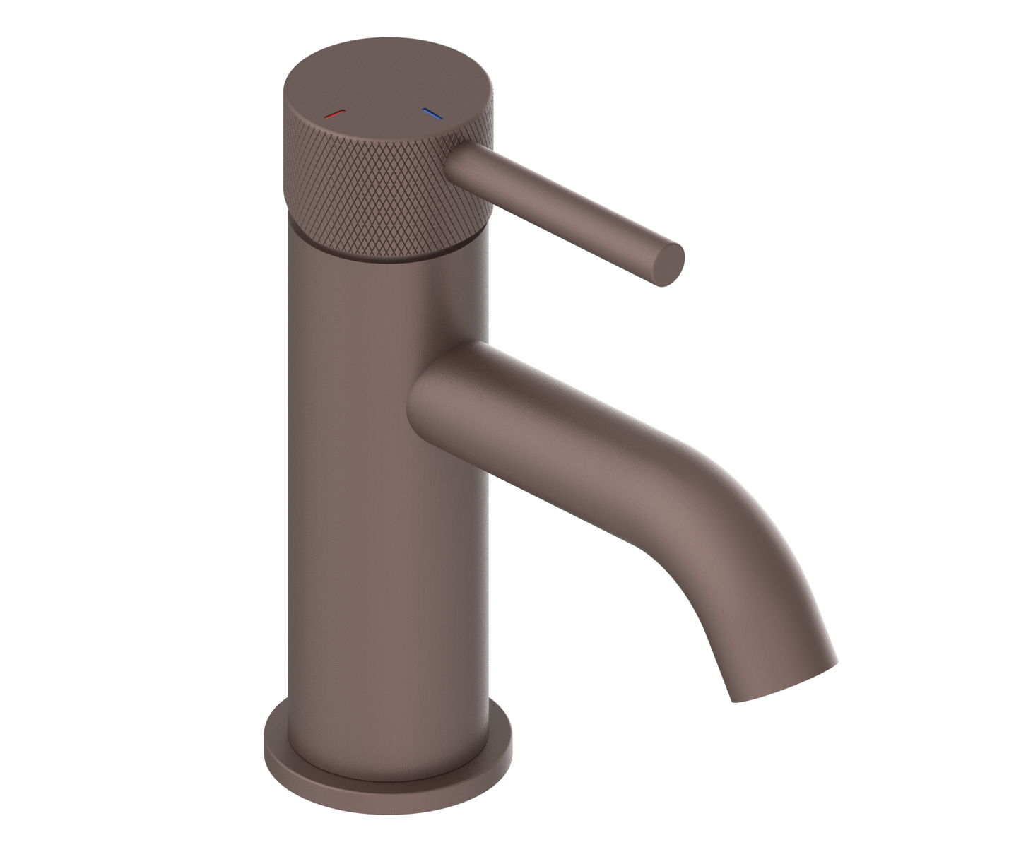 Tailored Bathrooms Redondo Round ECO Control / Cold Water Start Basin Mixer – Brushed Brass, Brushed Bronze, Chrome, or Black
