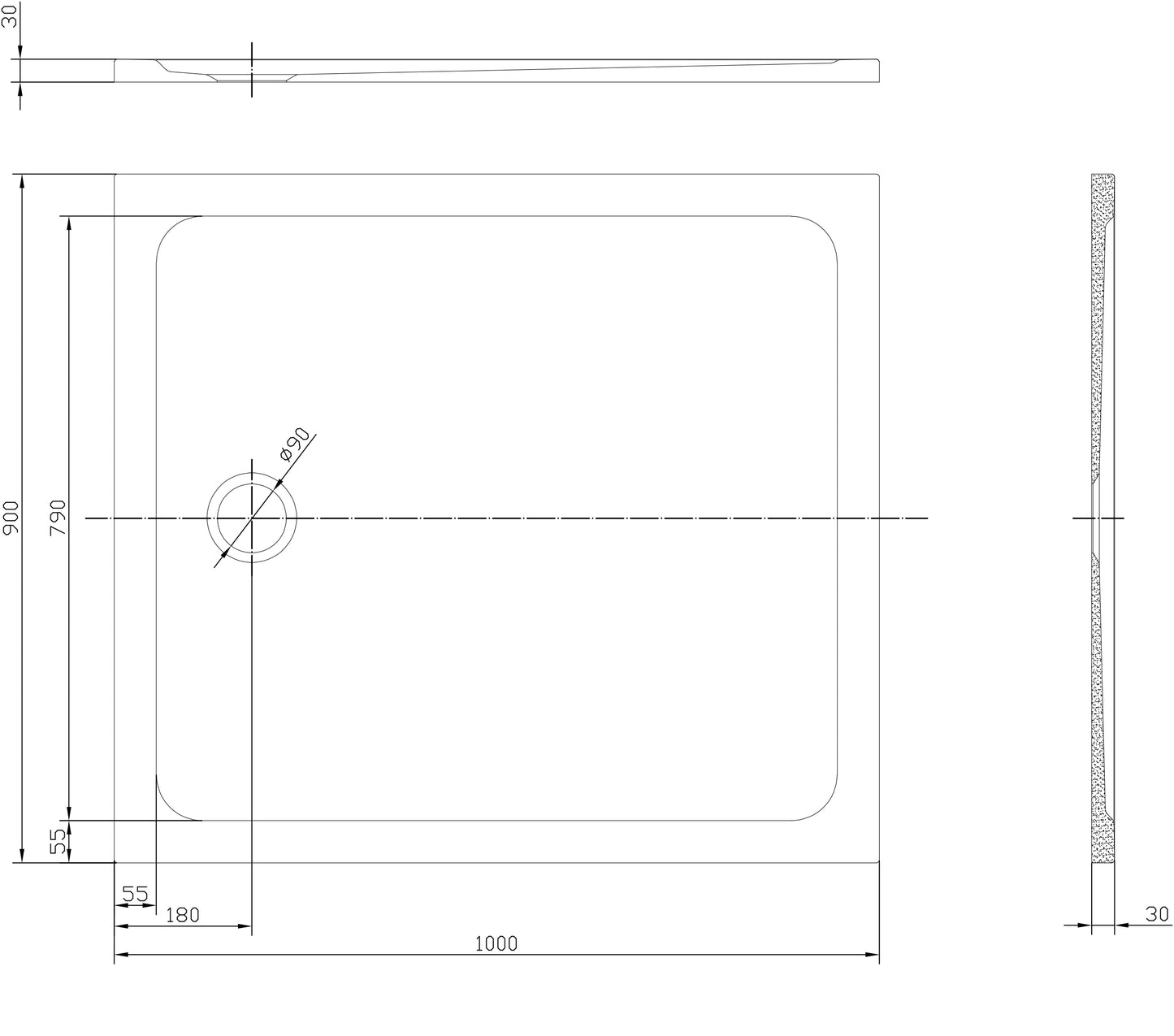Tailored Bathrooms Low Profile Shower Tray – Rectangle | Sleek, Durable & Eco-Friendly Design