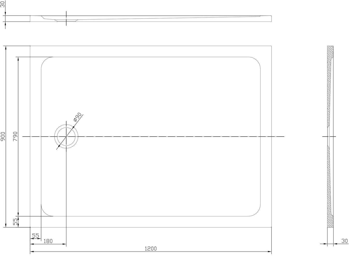 Tailored Bathrooms Low Profile Shower Tray – Rectangle | Sleek, Durable & Eco-Friendly Design