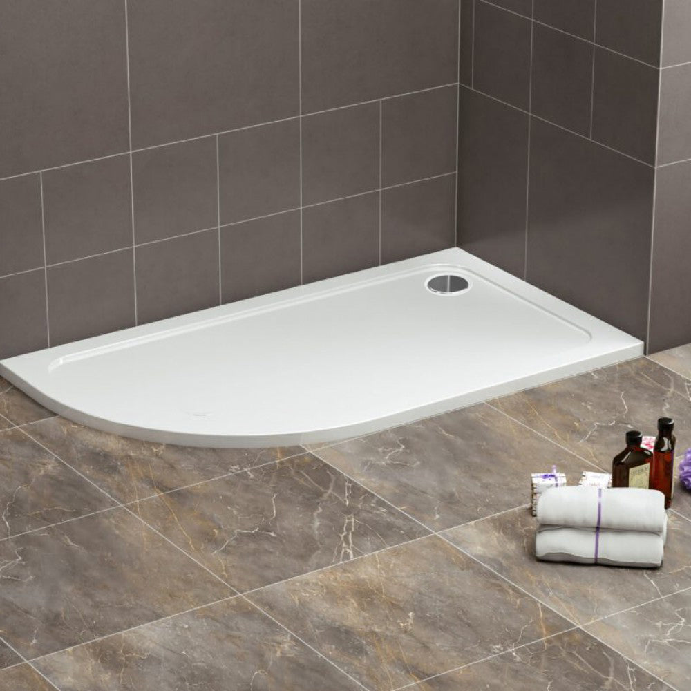 Tailored Bathrooms Left Offset Quad 30mm Low Profile Shower Tray