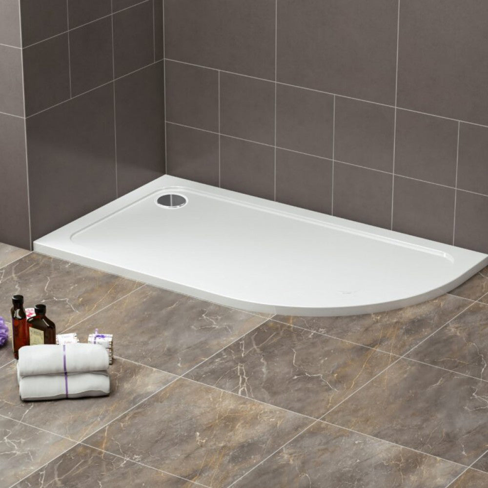 Tailored Bathrooms 1200x900mm Right Offset Quad 30mm Low Profile Shower Tray