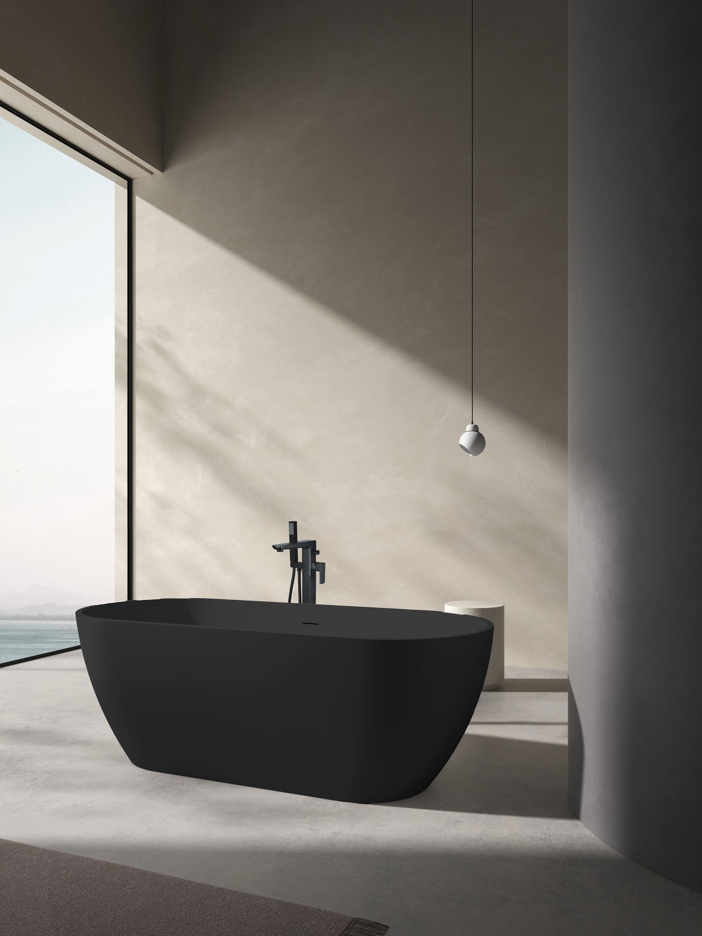 Tailored Bathrooms Nero Matte Black Freestanding Bath – 1650 x 700mm
