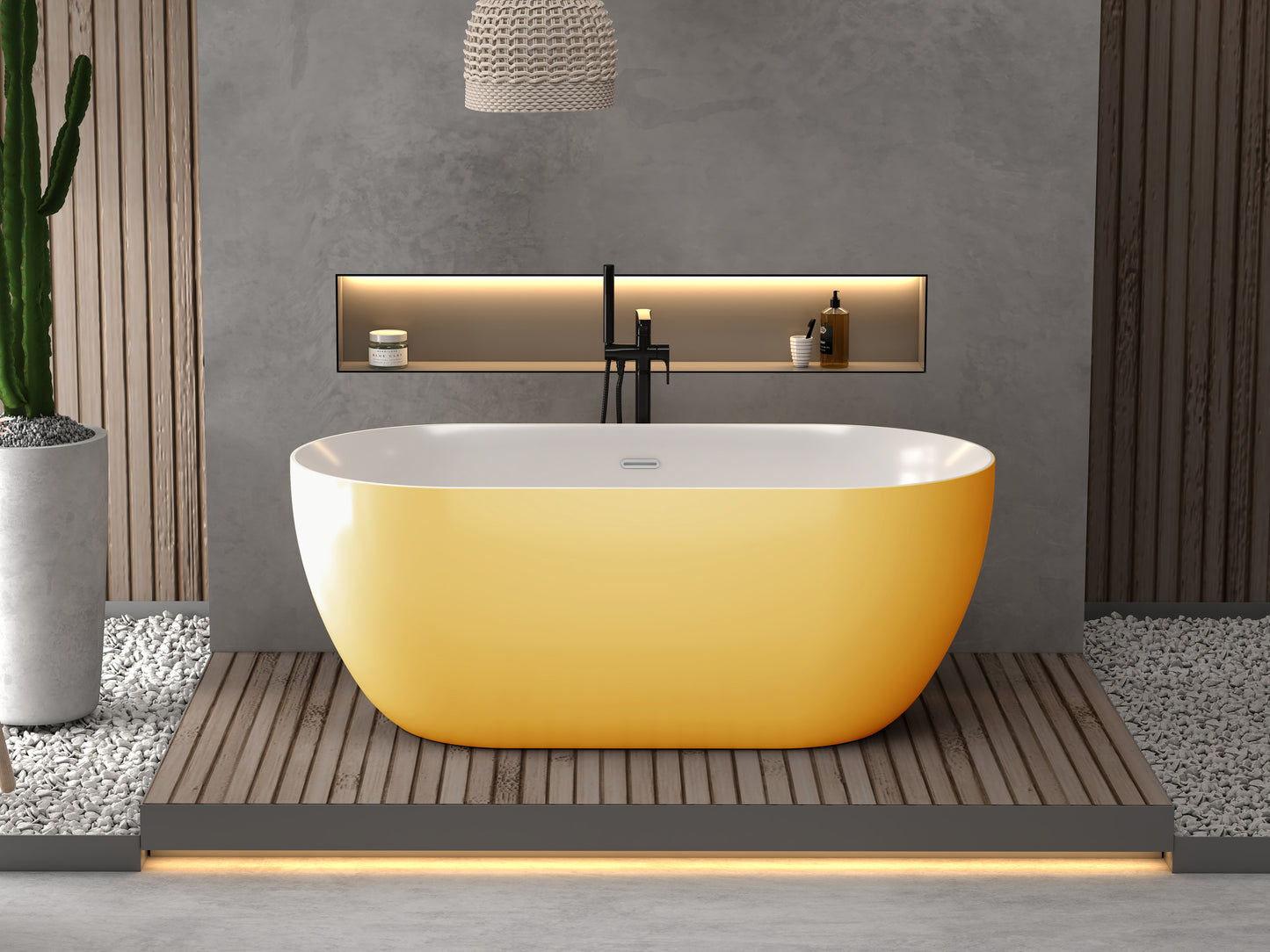 Roll Top Bath Company Hattie Freestanding Bath – Compact Deep Acrylic Bathtub