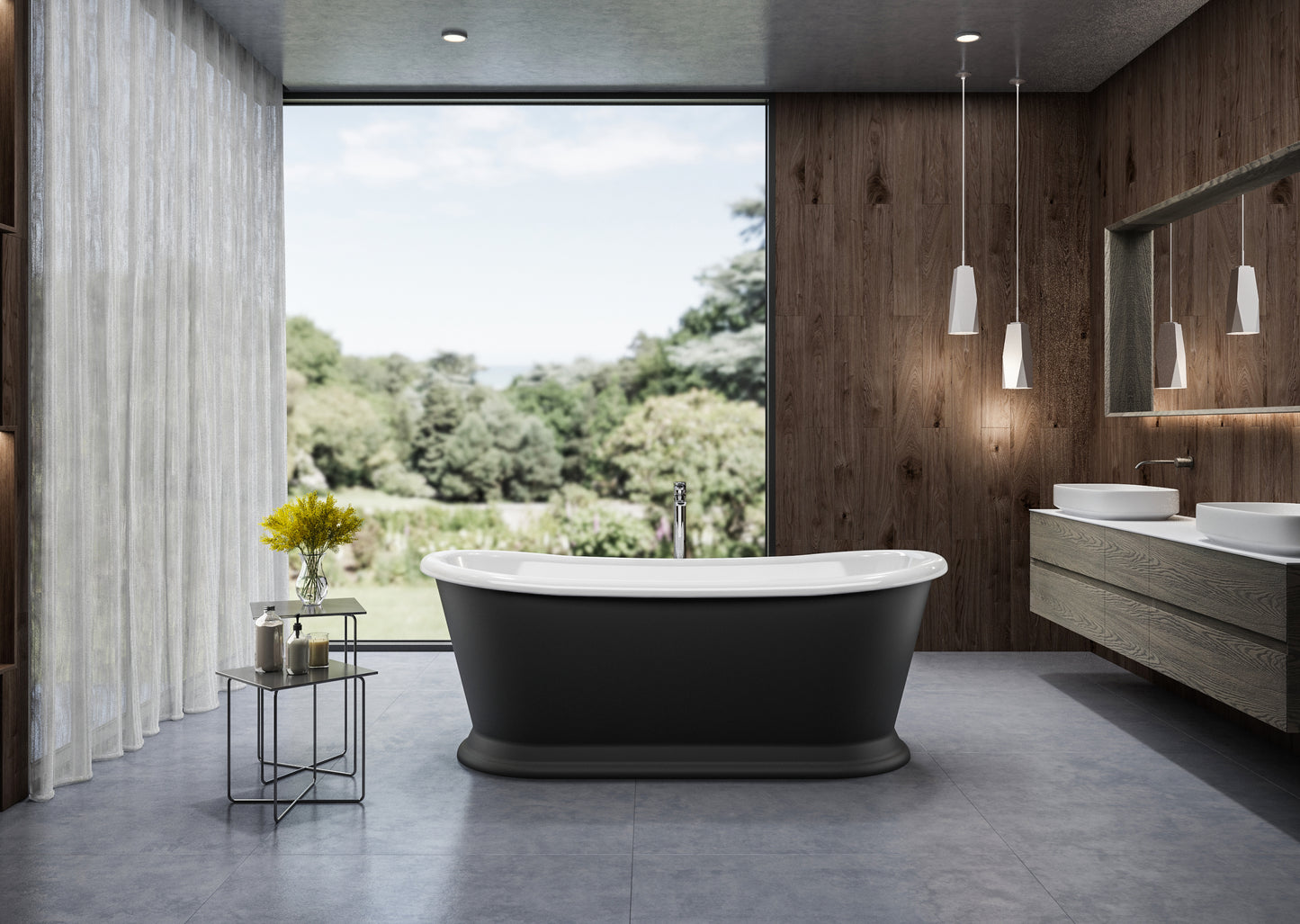 Charlotte Edwards Rosemary Freestanding Bath - Matt Black