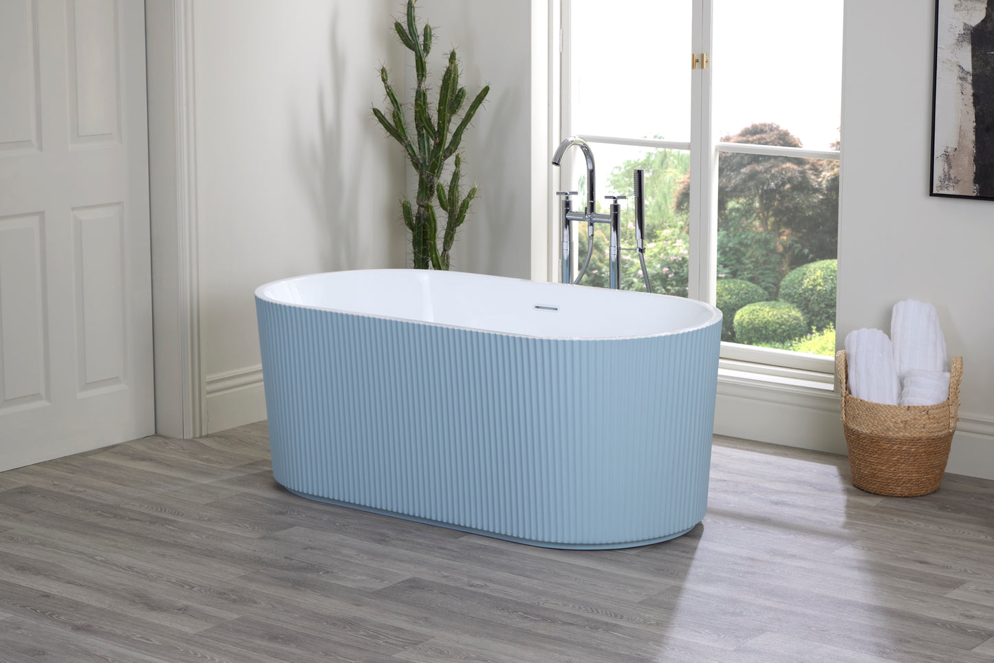 Roll Top Bath Company Ginger Freestanding Bath – Rippled Acrylic Art Deco Inspired Bathtub
