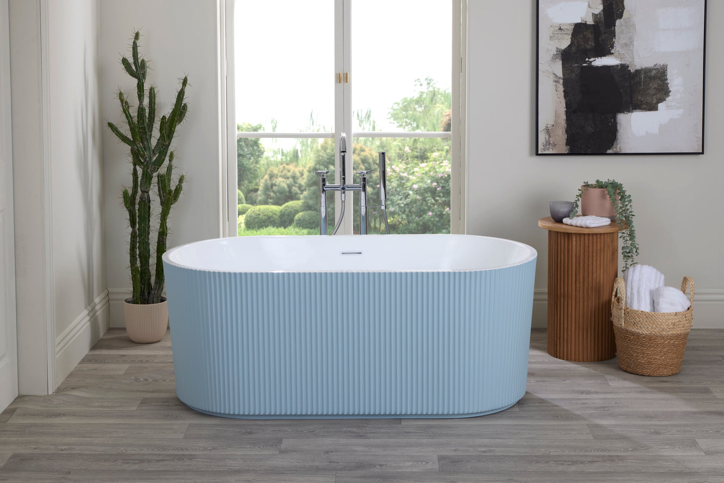 Roll Top Bath Company Ginger Freestanding Bath – Rippled Acrylic Art Deco Inspired Bathtub