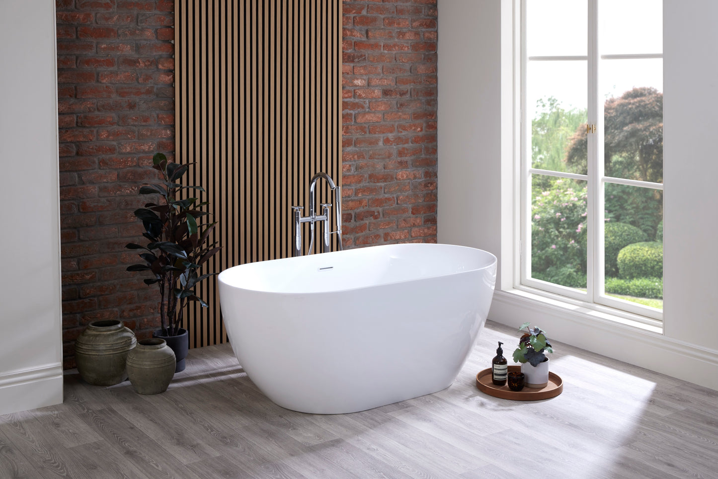 Roll Top Bath Company Hattie Freestanding Bath – Compact Deep Acrylic Bathtub