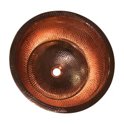 Coppersmith Creations Copper Sink Glass Mosaic Exterior