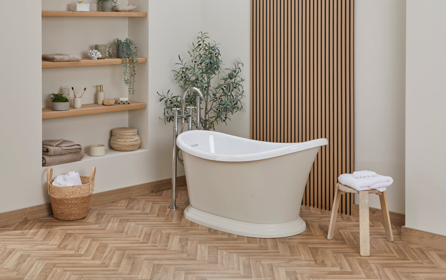 Roll Top Bath Company Jean Freestanding Bath – Compact Acrylic Roll Top Bathtub