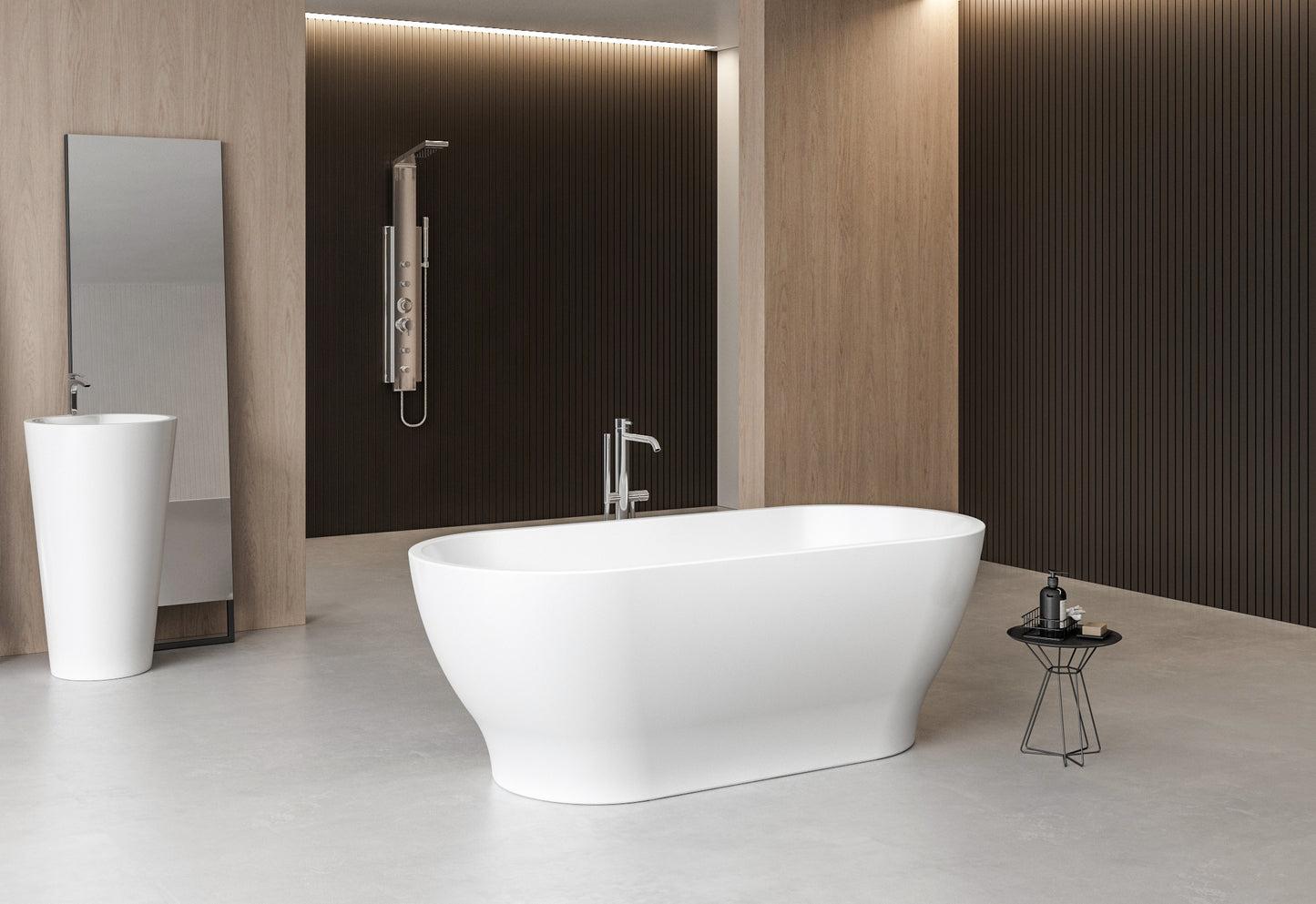 Charlotte Edwards Elara Freestanding Bath - Gloss White