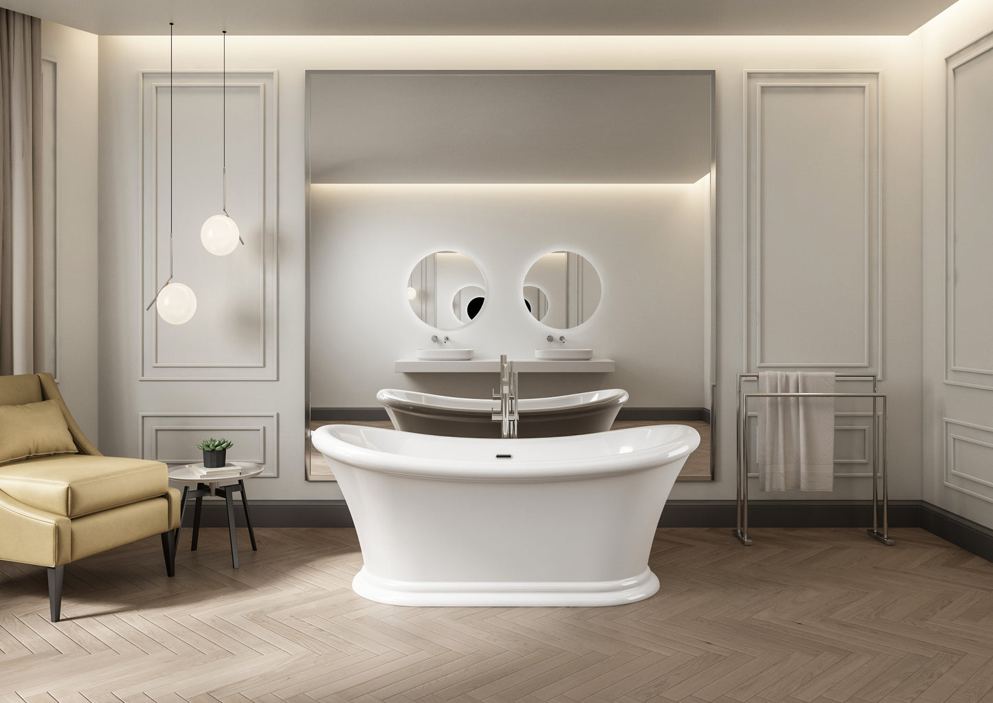 Charlotte Edwards Purley Freestanding Bath - Gloss White