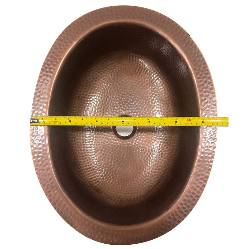 Coppersmith Creations Oval Hammered Copper Sink