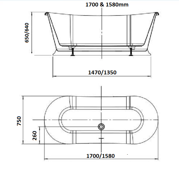 Roll Top Bath Company Audrey Freestanding Bath – Traditional Roll Top Acrylic Bathtub