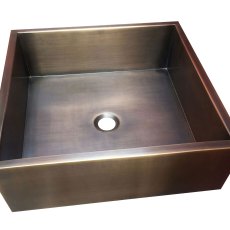 Coppersmith Creations Square Double Wall Antique Brass Sink