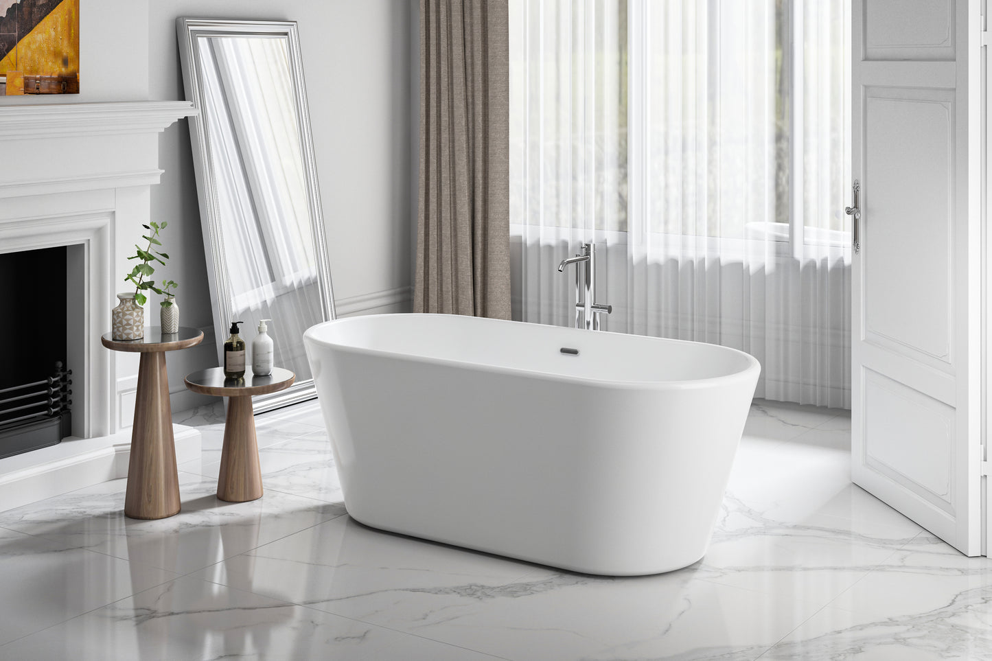 Charlotte Edwards Grosvenor Freestanding Bath – Gloss White
