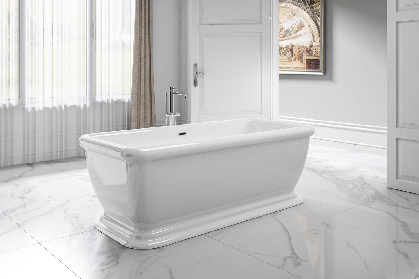 Charlotte Edwards Henley Freestanding Bath - Gloss White