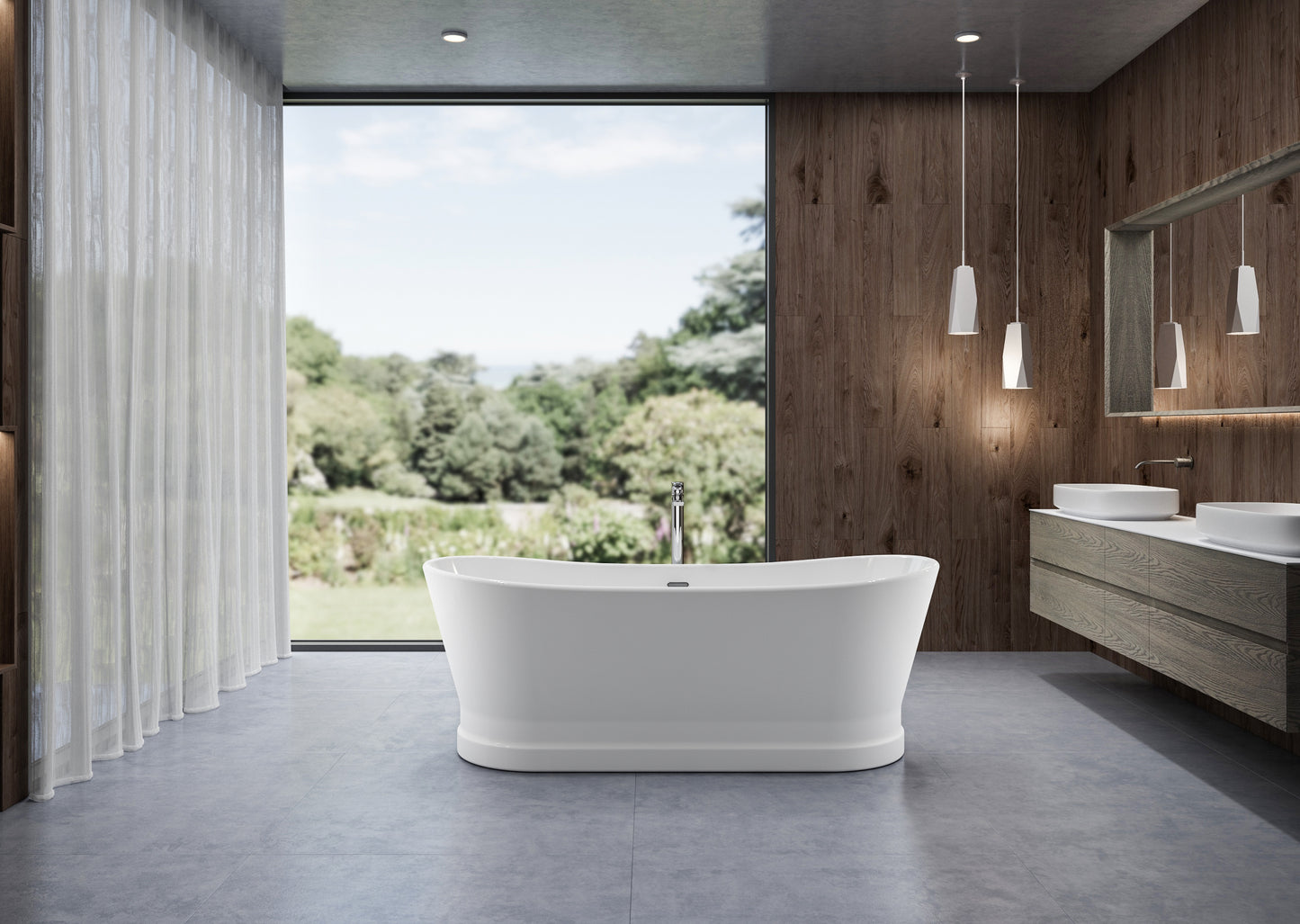Charlotte Edwards Jupiter Freestanding Bath - Gloss White