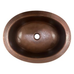 Coppersmith Creations Oval Hammered Copper Sink