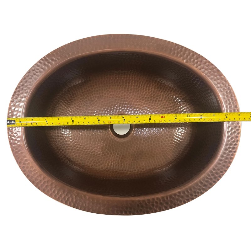 Coppersmith Creations Oval Hammered Copper Sink