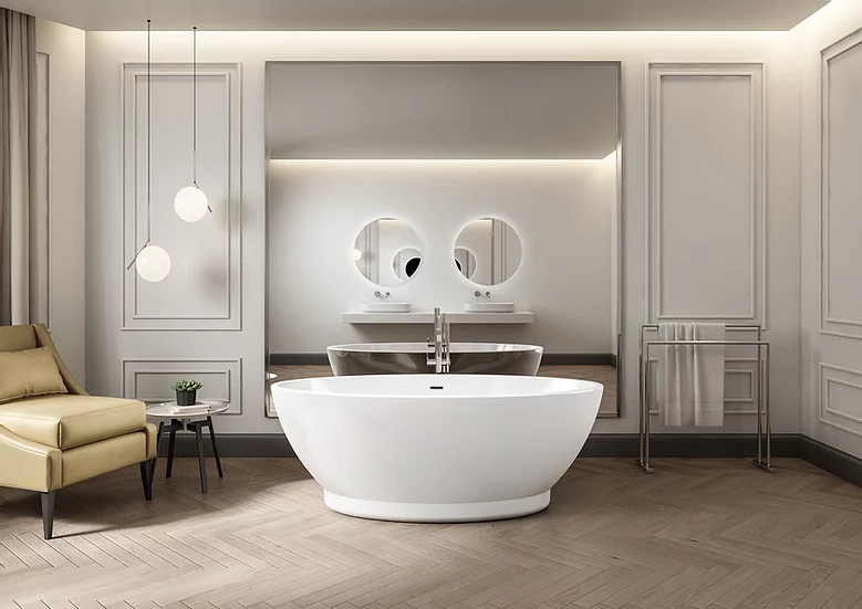 Charlotte Edwards Shard Freestanding Bath - Gloss White