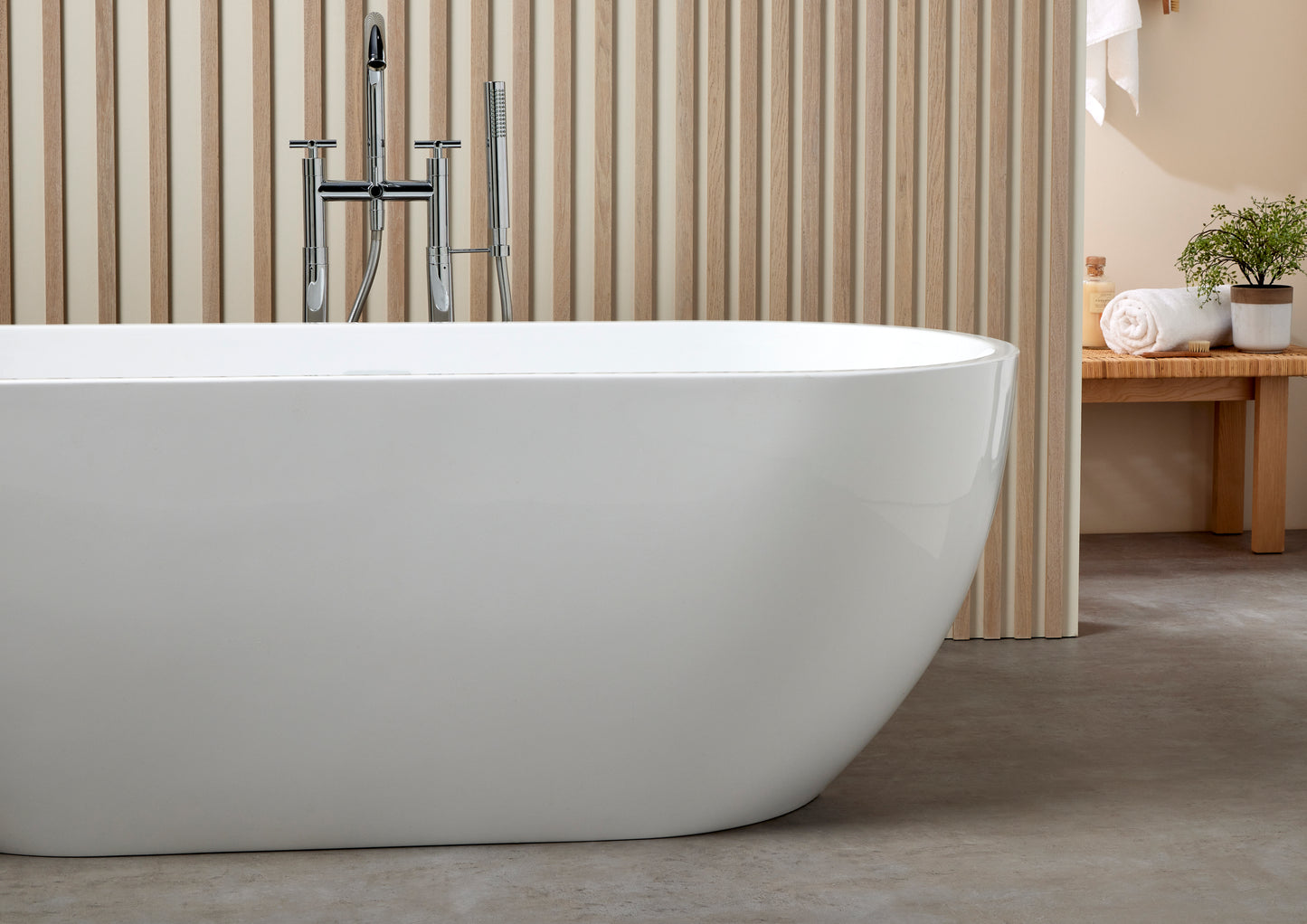 Roll Top Bath Company Elizabeth Freestanding Bath – Contemporary Acrylic Centrepiece Bathtub