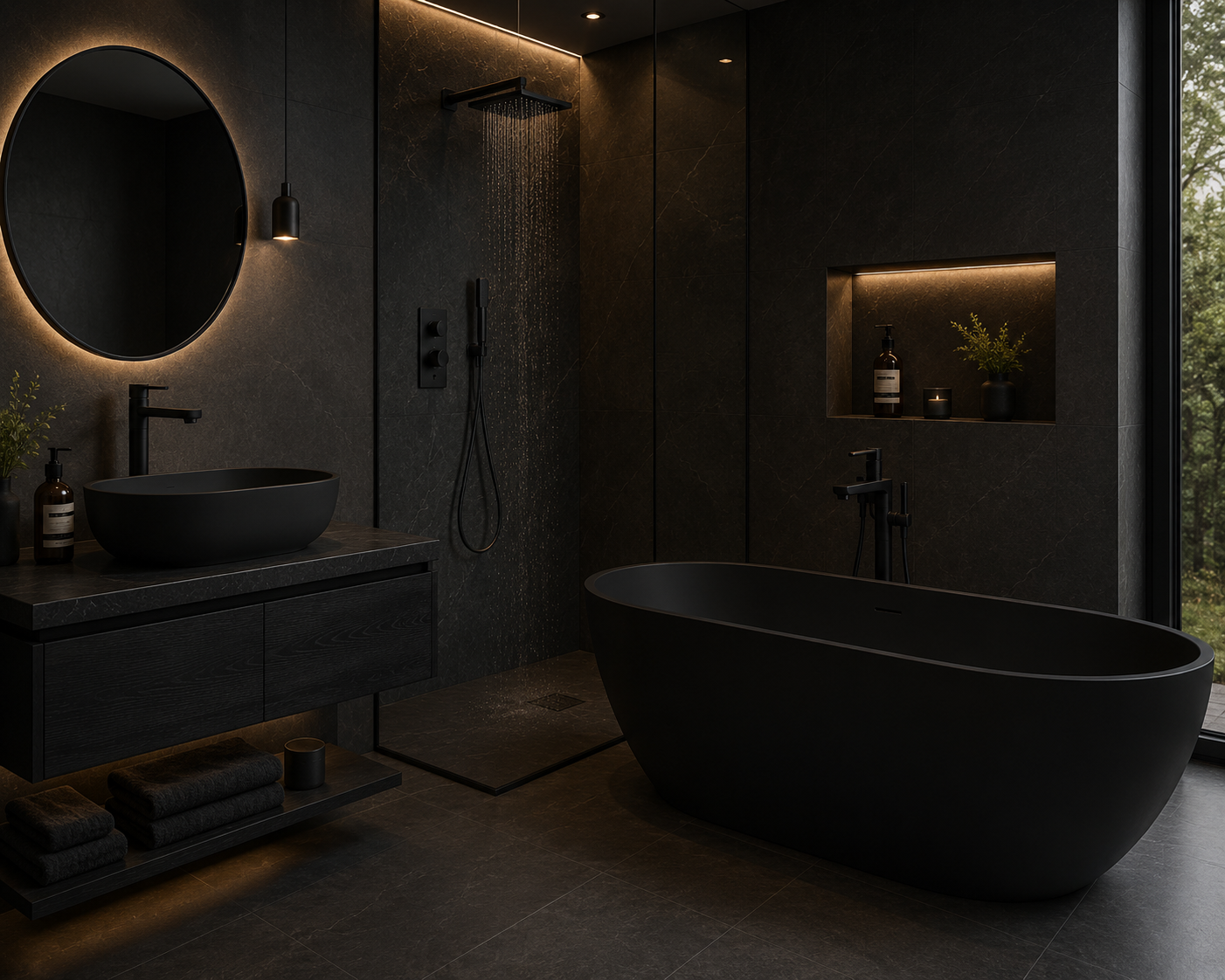 Black Bathroom Collection