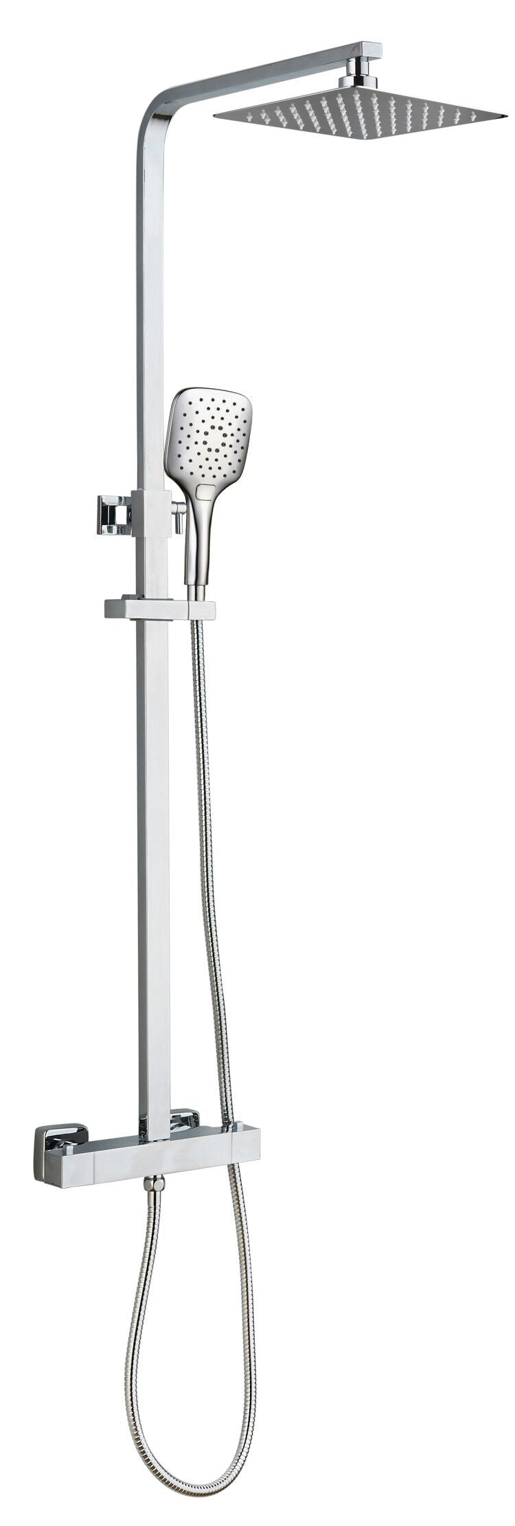 Tailored Bathrooms Menai Premium Square Thermostatic Overhead Shower Kit