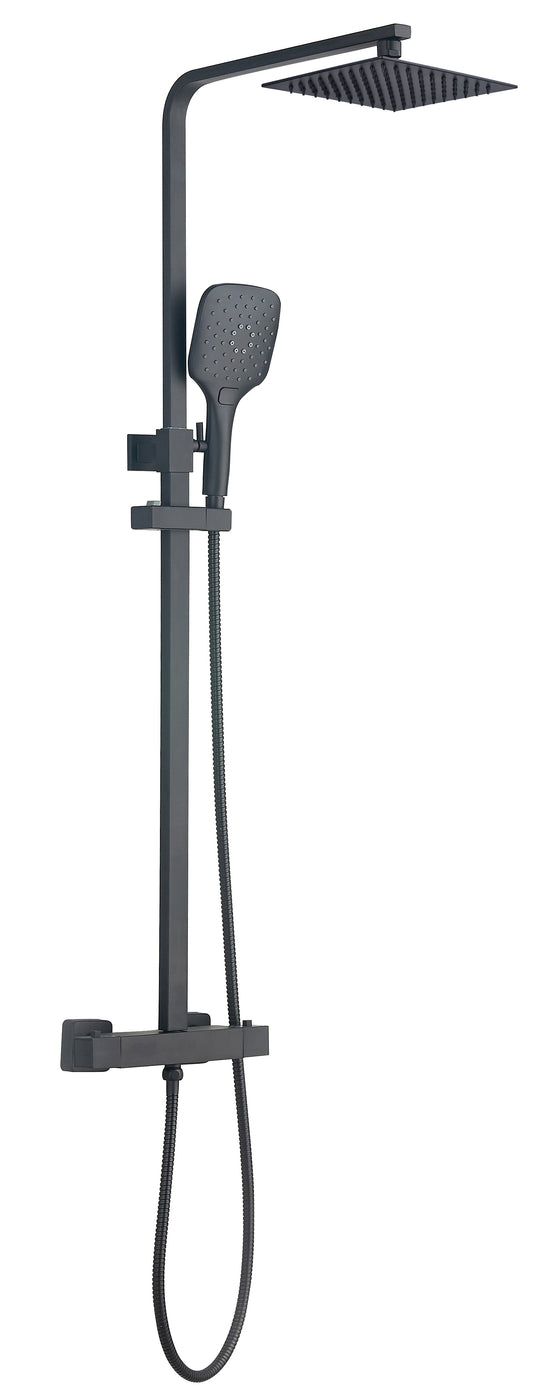 Tailored Bathrooms Menai Premium Square Thermostatic Overhead Shower Kit
