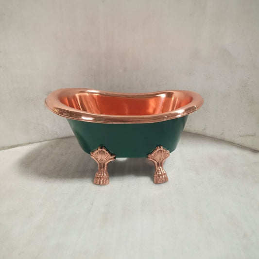 Coppersmith Creations Clawfoot Copper Tub-Style Sink – Polished Copper Inside & RAL 6004 Exterior