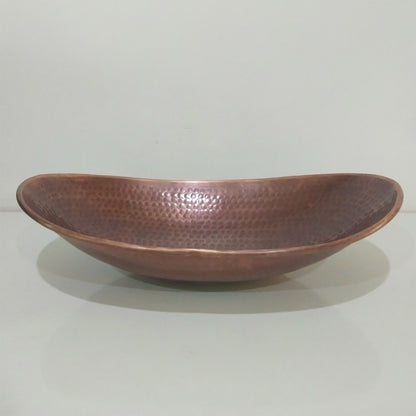 Coppersmith Creations Handcrafted Copper Boat Sink – 18" Countertop Vessel Basin