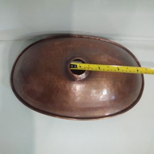 Coppersmith Creations Handcrafted Copper Boat Sink – 18" Countertop Vessel Basin