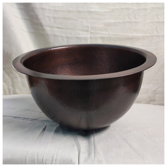 Coppersmith Creations Copper Sink 14×8 Dark Antique Hammered
