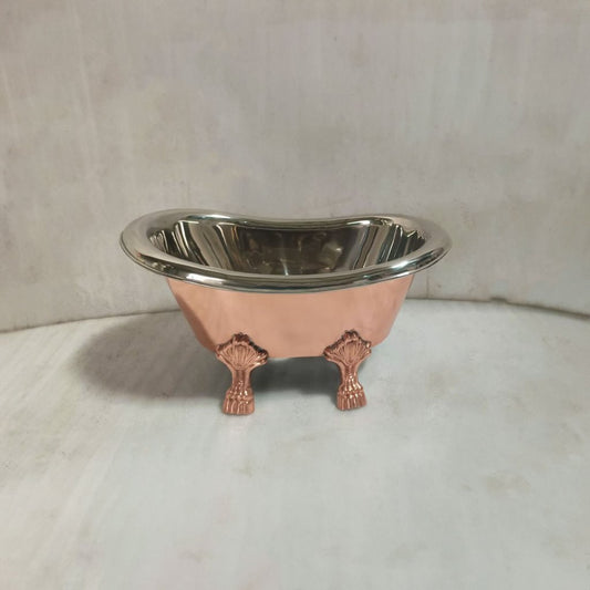 Coppersmith Creations Clawfoot Copper Tub-Style Sink – Nickel Inside & Polished Copper Outside