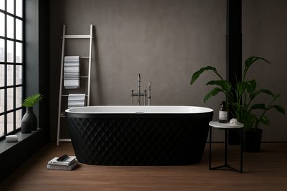 Roll Top Bath Company Faye Freestanding Bath – Diamond Textured Acrylic Bathtub