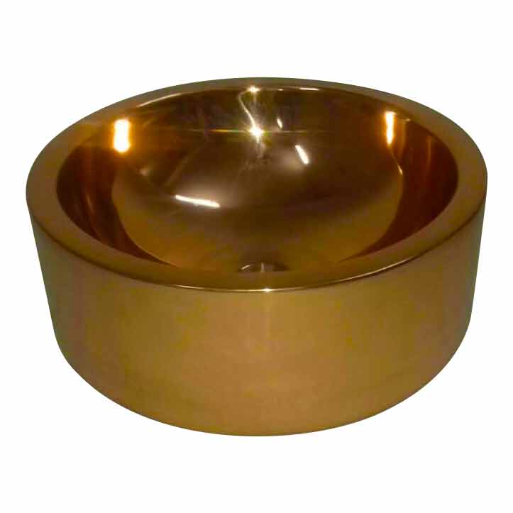 Coppersmith Creations Double wall Copper Sink Shiny Copper Finish Inside Outside
