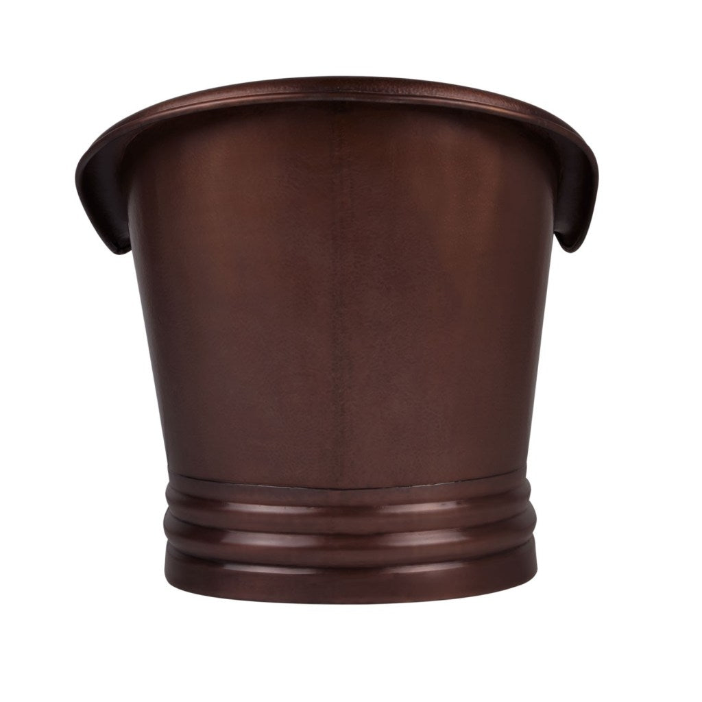 Coppersmith Creations Hammered Dark Copper Double Slipper Tub