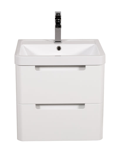Tailored Bathrooms Monza 500mm Wall Hung Vanity Unit & Basin – Compact Bathroom Furniture