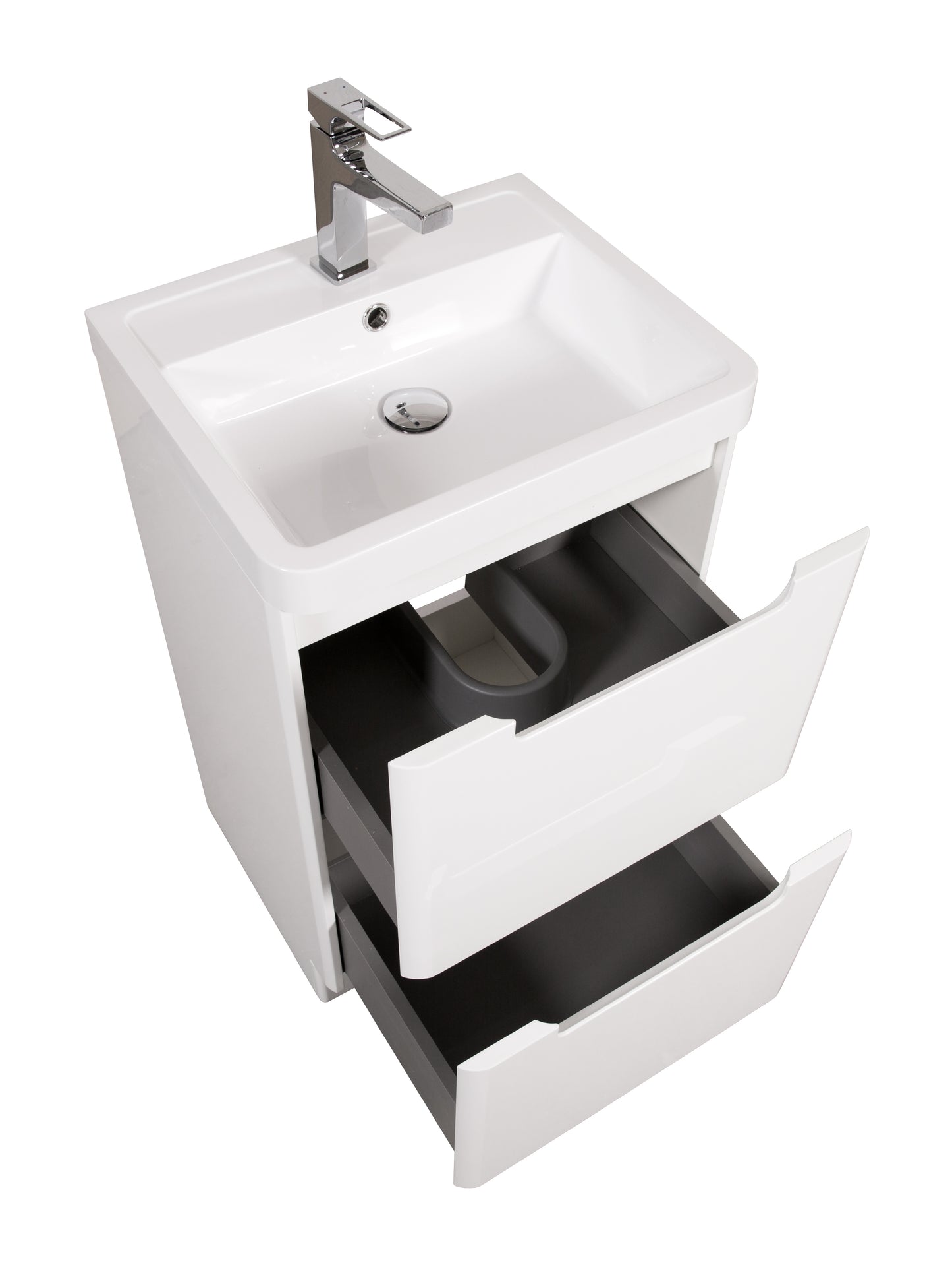 Tailored Bathrooms Monza 500mm Wall Hung Vanity Unit & Basin – Compact Bathroom Furniture
