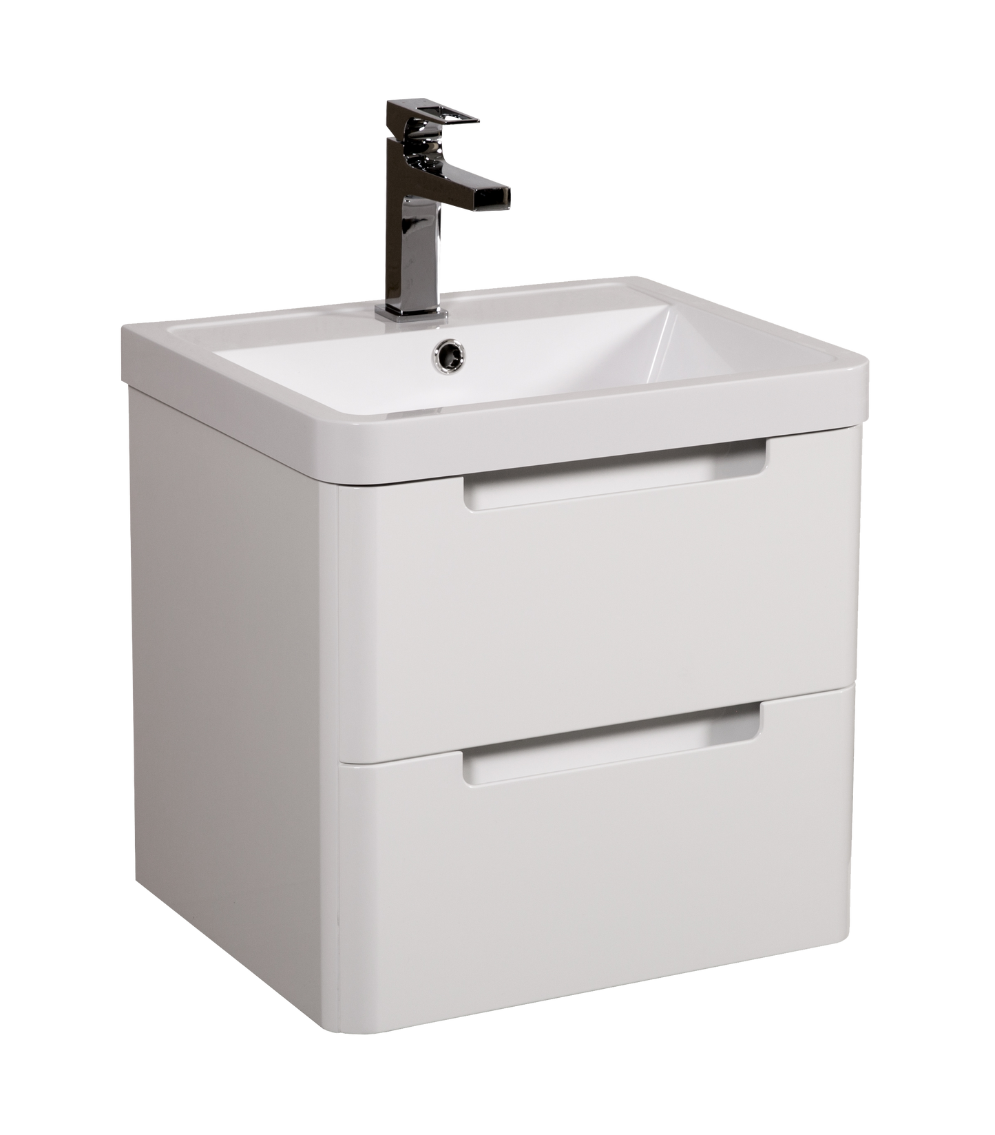 Tailored Bathrooms Monza 500mm Wall Hung Vanity Unit & Basin – Compact Bathroom Furniture